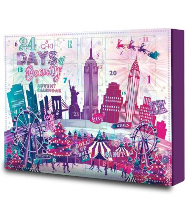 QKI London Makeup Calendar 2023 | Beauty Advent Set for Women & Teens - New York Theme | 2023 Christmas Present - Buy Online on GoSupps.com