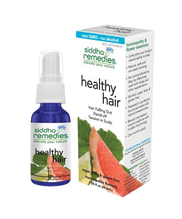 Siddha Remedies Healthy Hair for Hair Growth, Dandruff Treatment, Itchy Scalp Treatment | Unleash Wild Hair Growth by Releasing Underlying Stress | Homeopathic Remedy w/ Cell Salts | No Sugar, Alcohol