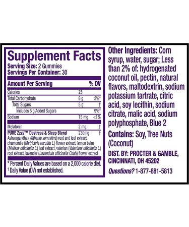 ZzzQuil PURE Zzzs De-Stress & Sleep Gummies - 60 Count for Relaxation & Sleep Aid - Buy Online on GoSupps.com