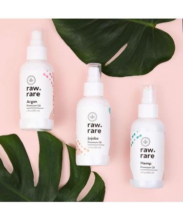 Buy Premium Oil Kit - Argan Hemp Seed & Jojoba Oils for Hair Skin & Massage - 100% Pure - Raw Plus Rare - 4 oz Each Bottle - Buy Online on GoSupps.com