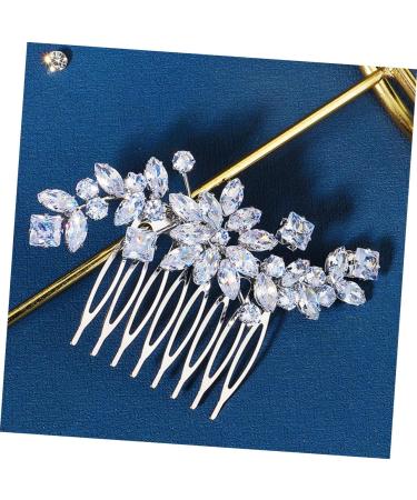 Crystal Side Hair Comb flower girl hair accessories flower girl headpiece hair accessories for prom bridal headpieces for wedding bridal comb light luxury bridesmaid Zircon hairpin - Buy Online on GoSupps.com