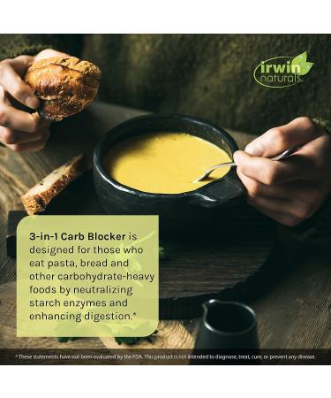 Maximum Strength 3-in-1 Carb Blocker by Irwin Naturals - 75 Liquid Softgels (2 Pack) | Neutralize Carbohydrates and Boost Metabolism - Buy Online on GoSupps.com