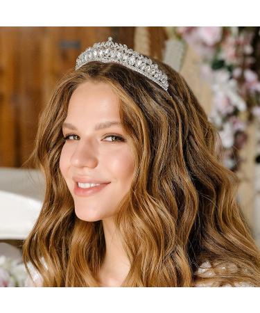 AW BRIDAL Women's Rhinestone Wedding Tiara - Princess Queen Prom Crown - Buy Online on GoSupps.com