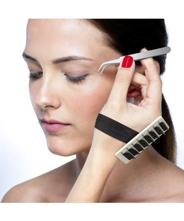 OIIKI 4PCS Eyelash Extension Hand Pallet with Adjustable Wrist Strap and Tweezers - Buy Online on GoSupps.com