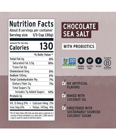 Purely Elizabeth Chocolate Sea Salt Ancient Grain Granola - Gluten-Free  Vegan & Probiotic Snack - 2 Count - Buy Online on GoSupps.com