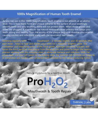 ProH2O2 Natural Mouthwash Salt Swish & Tooth Repair by Thrival Labs Press Top Dispensing 16 Fluid Ounces 16 Fl Oz - Buy Online on GoSupps.com