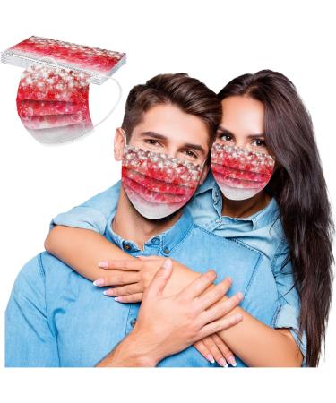 BEIBEIA Adults Valentine's Day Disposable Face_Masks Festival Party 3Ply Breathable Bandanas Cute Funny Balaclava Outdoor Daily Use - Buy Online on GoSupps.com