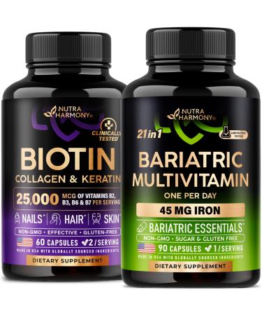 Biotin Collagen Keratin & Bariatric Multivitamin Capsules