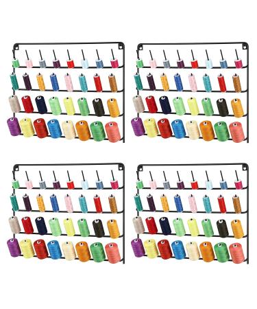 4 Pack Sewing & Embroidery Thread Rack Wall-Mounted Thread Holder Metal Sewing Organizer with Hanging Tools Large Thread Organizer 32-Spool Black - Buy Online on GoSupps.com