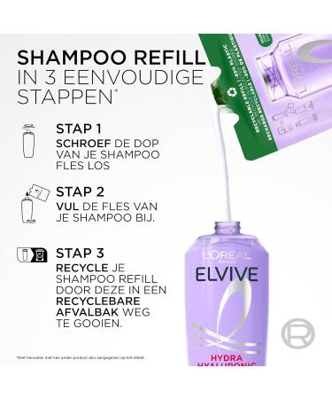 L'Or al LOr al Paris Elvive Hydra Hyaluronic Shampoo Refill 250 ml - Buy Online on GoSupps.com