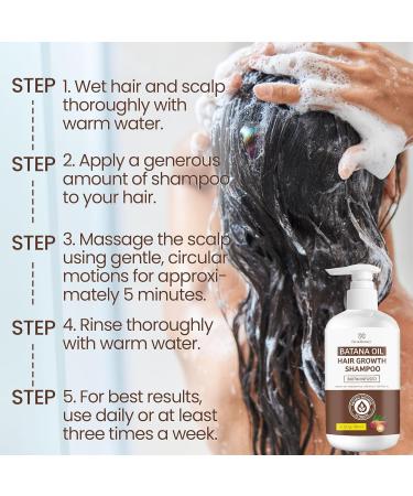 Batana Oil Hair Growth Shampoo - Natural Solution for Thinning Hair | Daily Hair Care for Women & Men - 10.1 fl. oz - Buy Online on GoSupps.com