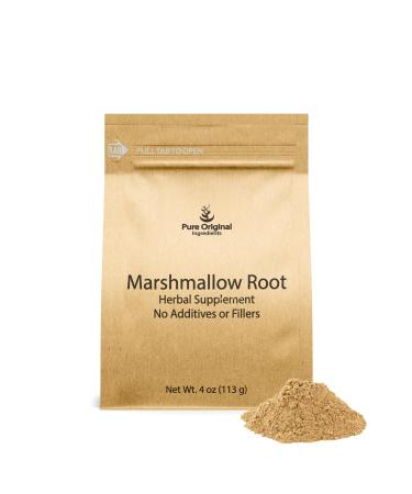 PURE ORIGINAL INGREDIENTS Marshmallow Root Extract (4 oz) Powder Herbal Supplement 4 Ounce (Pack of 1)