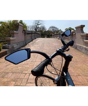 MEACHOW Bike Mirror ME-002 - Scratch Resistant Glass Lens, Rotatable, Safe Rearview Mirror - Silver, Left Side - Buy Online on GoSupps.com