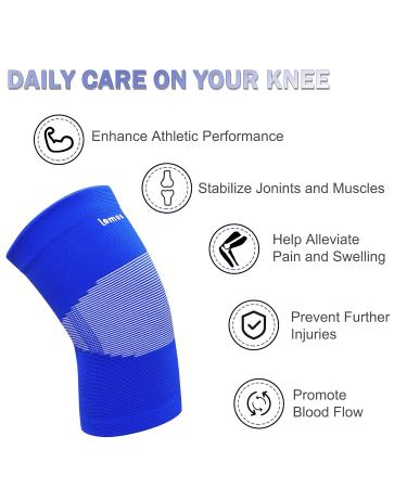 Knee Braces for Pain Relief - uxcell Knee Compression Sleeve for Running & Joint Support - Breathable Brace for Men & Women Size L - Buy Online on GoSupps.com