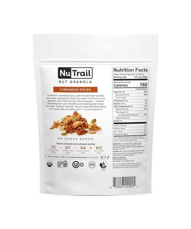 NuTrail Nut Granola Cereal  Cinnamon Pecan  No Sugar Added  Gluten Free  Grain Free  Keto  Low Carb  Healthy Breakfast Cereal 8 Ounce (Pack of 6) - Buy Online on GoSupps.com