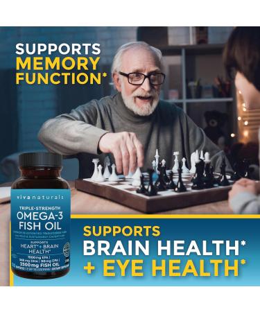Viva Naturals Omega 3 Fish Oil - 180 Capsules for Heart & Joint Health - Buy Online on GoSupps.com