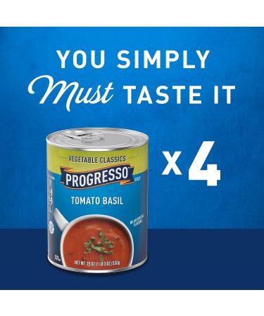 Progresso Tomato Basil Soup - Pack of 4 - 19 Oz. - Buy Online on GoSupps.com