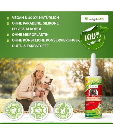 BOGACARE Perfect Ear Cleaner for Dogs - 125ml Innovative Ear Cleaner with Women's Mantle & Acetic Acid - Effective Pet Ear Hygiene Solution - Buy Online on GoSupps.com