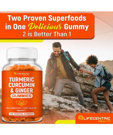 Max Strength Turmeric & Ginger Gummies | Vegan Anti-Inflammatory Supplement for Joint Pain Relief in Adults & Kids - Organic Curcumin Blend - Buy Online on GoSupps.com