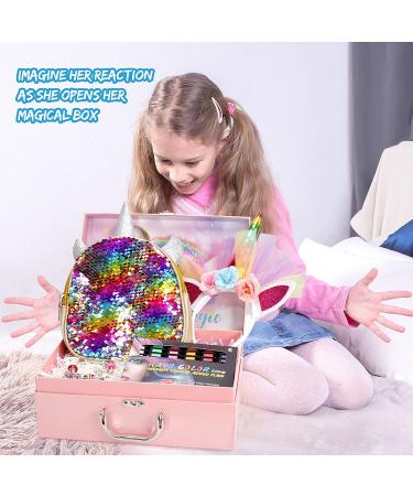 Unicorn Gifts for Girls - DIY Charm Bracelet Kit, Hair Chalk, Headband in Giftable Box - Buy Online on GoSupps.com
