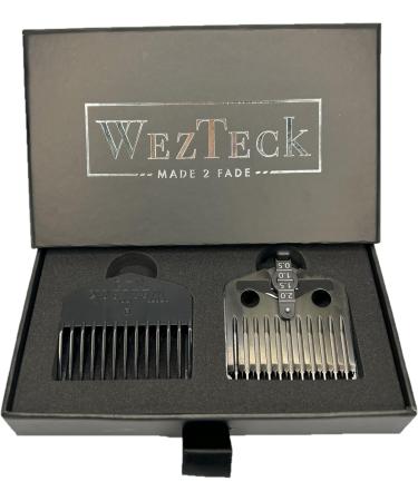 One Blade Adjustable Hair Clipper Guard - 5 Lengths Compatible with Wahl Babyliss JRL Gamma & TPOB | WezTeck Black - Buy Online on GoSupps.com