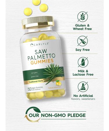 Carlyle Saw Palmetto Extract Gummies | 480mg | Vegan Non-GMO Gluten Free Supplement - Buy Online on GoSupps.com