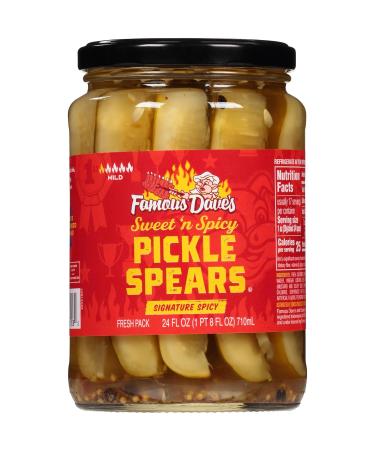 Famous Dave's Pickle - Sweet 'n Spicy Spears and Sweet 'n Spicy Chips - Pack of 3 - 24 Fl Oz. - Buy Online on GoSupps.com