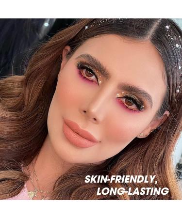 Matte Nude and Pressed Glitter Eyeshadow Palette - Long-Lasting, Waterproof, Highly Pigmented Eye Shadows in Brown, Red, Pink, Orange, Rose Gold, and Silver - Buy Online on GoSupps.com