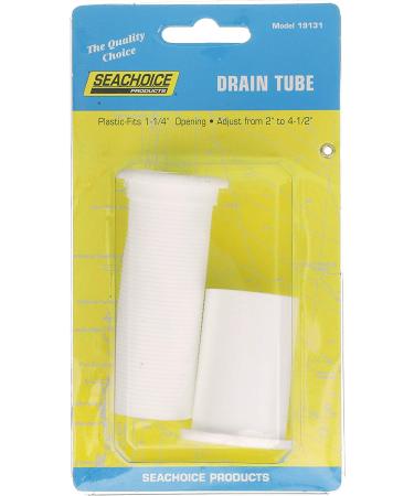 Seachoice Adjustable Splashwell Drain Tube - 1-1/4 Opening - White Plastic - Buy Online on GoSupps.com