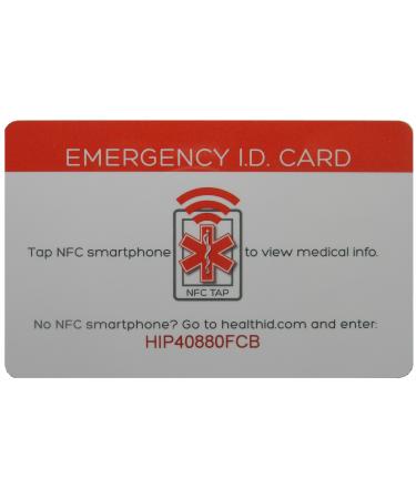 Health ID Emergency Medical ID Card with Smartphone Access
