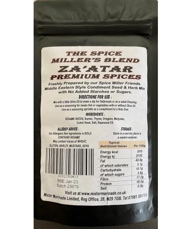 Spice Millers Blend Za'atar 100g - Premium Artisan Spice Mix, Syn Free & Low Syn Seasoning - Buy Online on GoSupps.com