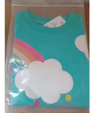 Girls Rainbow Sweatshirt for Kids | Cotton Long Sleeve Pullover Age 1-12 Years | Toddler Casual Jumper T-Shirt - Buy Online on GoSupps.com