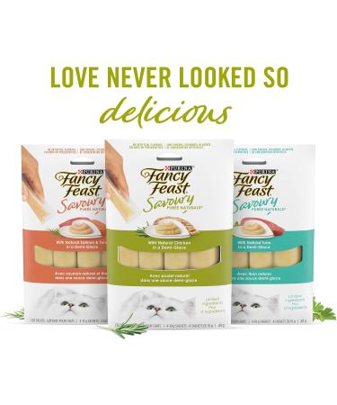 Fancy Feast Savoury Puree Naturals Cat Treats Natural Chicken - 10 g x 4 Sachet (30 Pack) - Buy Online on GoSupps.com