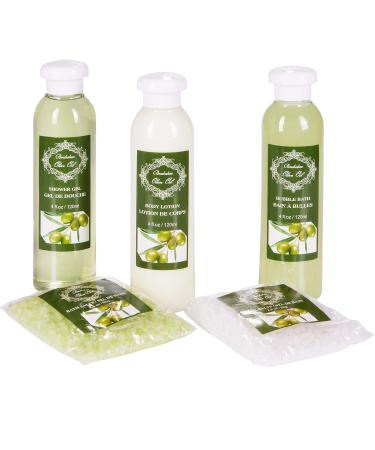 Buy BRUBAKER Cosmetics Olive Bath & Care Set in Wooden Cabinet | International Shipping Available - Buy Online on GoSupps.com