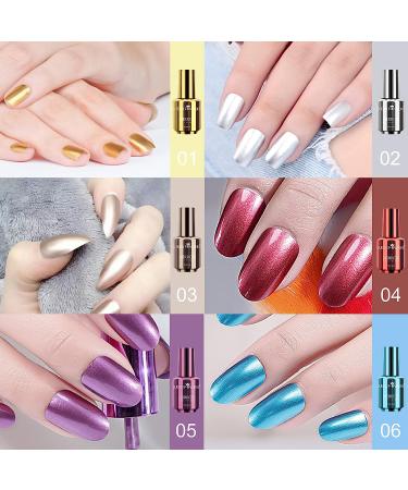 Ownest 12 Colors Mirror Nail Polish Set - Long Lasting Glossy Manicure Kit - Buy Online on GoSupps.com