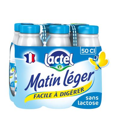 Lactel Lait Facile Dig rer Matin L ger Set de 6 Bouteilles 50 cl 3 1 Kg
