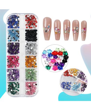 Angnya 6400 Pieces Rhinestones for Nails - Nail Art Kit with 4 Boxes & Dotting Pen | Multi-Design Accessories for Stunning Nail Decorations - Buy Online on GoSupps.com