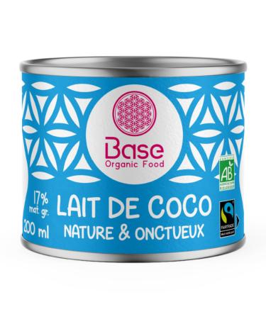 Lait de Coco BIO 17% mg 200ml | Sans Additifs | Sans OGM | Bo te sans BPA | Vegan | Equitable | Curry | Dhal | Cuisine Asiatique | Cuisine Indienne | Smoothie | Origine Sri-Lanka | BASE ORGANIC FOOD
