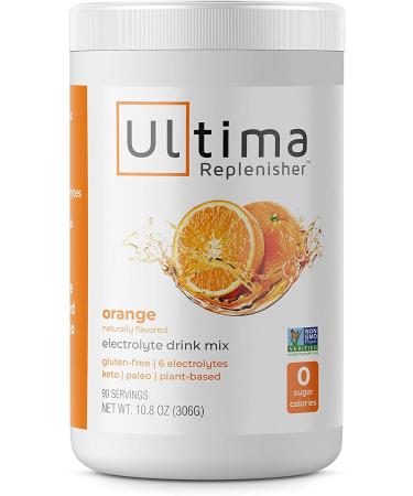 Ultima Replenisher Electrolyte Drink Mix - Orange Flavor 10.8 oz | Hydration & Recovery - Buy Online on GoSupps.com