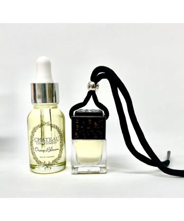 Orange Blossom Luxury Car Scent Freshener Diffuser w/ Refill Dropper Car Perfume Auto Odor Eliminator Refillable Hanging Car Freshener - Buy Online on GoSupps.com