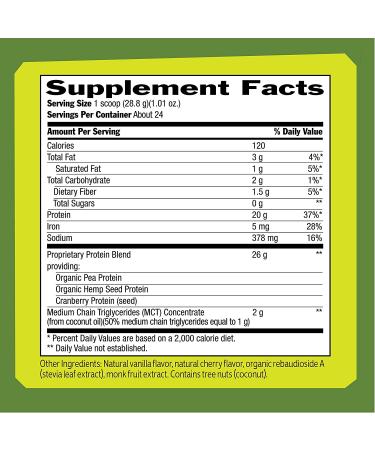 Biochem 100% Organic Plant Protein Vanilla Flavor 24.4 oz - 1.52 lb (Pack of 1) - Buy Online on GoSupps.com