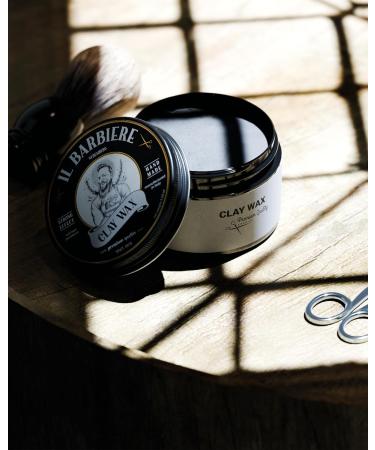 IL Barbiere Clay Wax Pomade Water-Based 2 Set | Strong Hold Natural Hair Wax for Men | Paraben & Silicone-Free 2x100ml - Buy Online on GoSupps.com