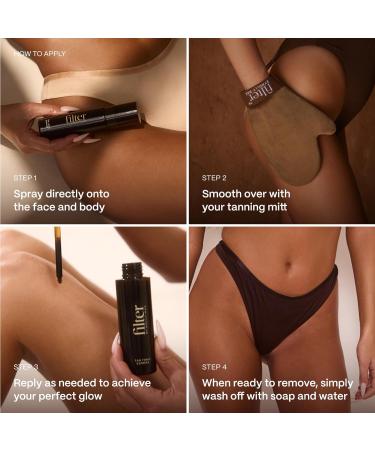 Filter by Molly-Mae Tan Tonic Express 100ml Instant Tanning Water for Face & Body | Golden Streak-Free Glow | Fast-Drying Self Tanner | Dries in Under 60 Seconds - Buy Online on GoSupps.com