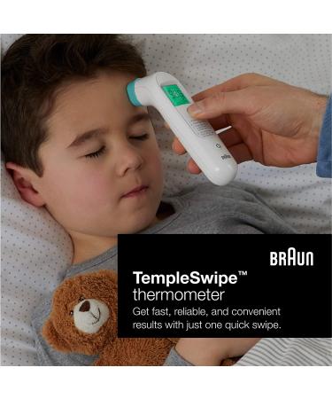 Braun TempleSwipe Digital Thermometer - Color Coded Temperature Guidance for Adults, Babies, Toddlers, and Kids - Buy Online on GoSupps.com