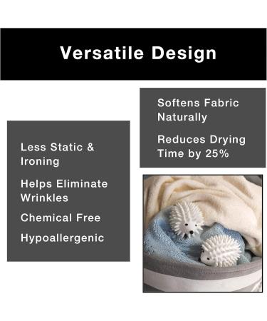 Smart Design Plastic Dryer Balls w/Spikes - Fabric Softener - Eliminates Wrinkles & Reduces Static - for Laundry Clothes Fabrics (2 Pack) Hedgehog  - Buy Online on GoSupps.com