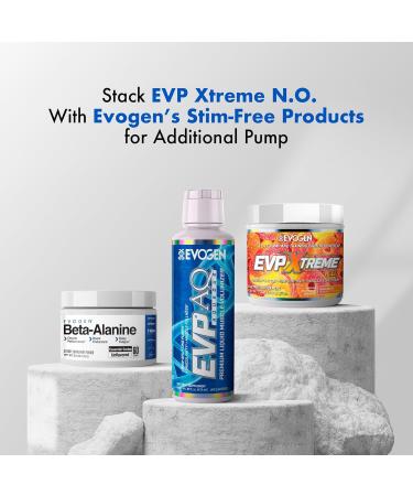 Evogen EVP Xtreme NO - Pre Workout Powder for Men & Women | Sugar Free Preworkout with Beta Alanine Creatine and Caffeine for Energy & Pump | Peach Rings | 40 Servings - Buy Online on GoSupps.com