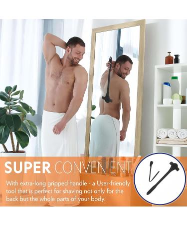 Shop 2-in-1 Manual Body Back Shaver for Men & Women 9 Blades Bendable Handle Ultimate Hair Removal for Beard Chest Armpits Legs & Bikini International Shipping Available - Buy Online on GoSupps.com