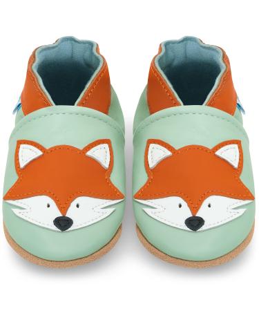Baby Shoes with Soft Sole - Baby Girl Shoes - Baby Boy Shoes - Leather Toddler Shoes - Baby Walking Shoes 6-12 Months Grey Fox