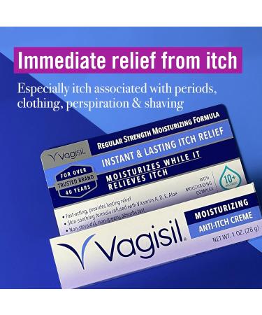 Vagisil Anti-Itch Feminine Cream - Gynecologist Tested Hypoallergenic Fast-Acting Relief for Women (2 Pack) - 1 oz Each - Buy Online on GoSupps.com