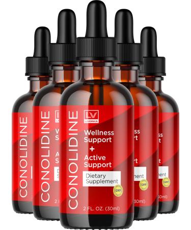 LIVORKA (5 Pack Conolidine Drops Conolidine Conolidine Liquid Conolidine Natural Conolidine Natural Relief Drops Conolidine Reliever Maximum Conolidine Reviews 5 Bottles for 150 Days